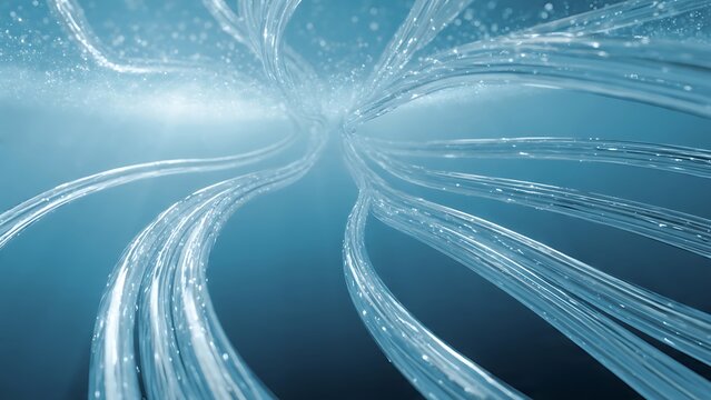 Underwater Data Cable Network Abstract Blue Economy Technology Background