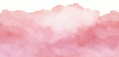 Obraz premium Soft pink watercolor cloud background for dreamy design