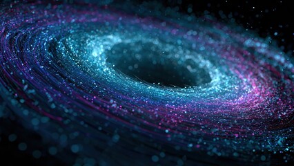 Fototapeta premium Abstract space galaxy swirl with colorful cosmic nebula light