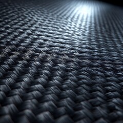 Obraz premium Abstract Computer Hardware Background with Dark Carbon-Carbon Composite Plate and Woven Pattern
