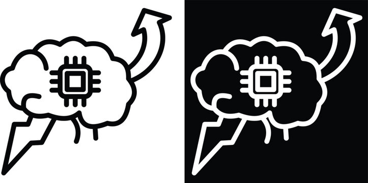 enhance Two-tone version in black and white background
