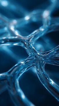 Underwater Data Cable Network Abstract Blue Economy Technology Background