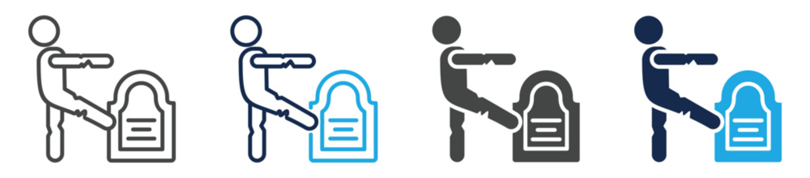 zombie icon set multiple concept