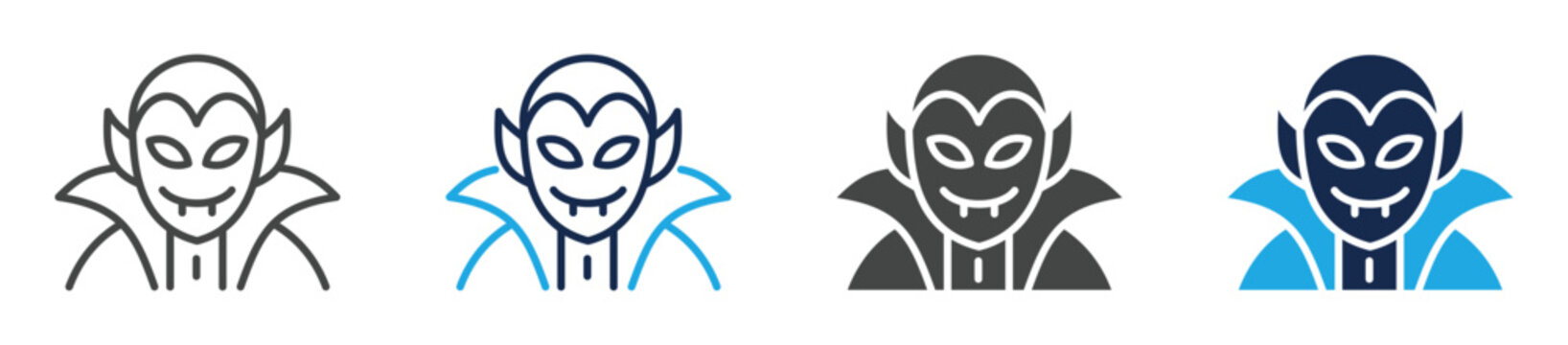 vampire icon set multiple concept