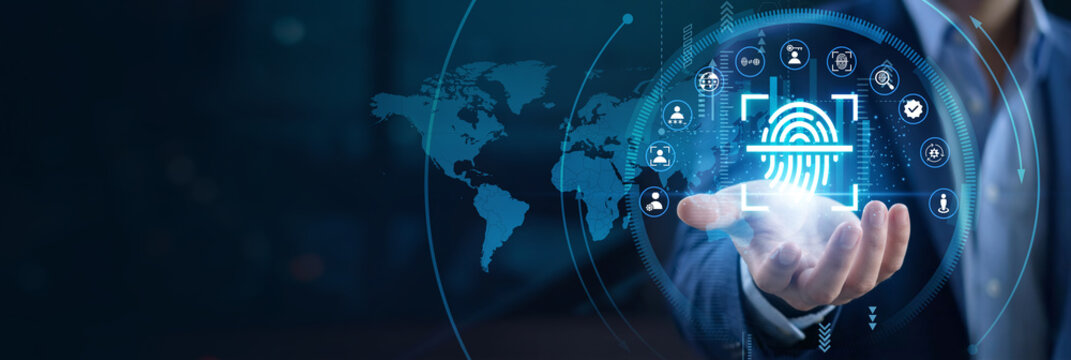 Biometric specialist. Security expert scanning retinal patterns and fingerprints to authenticate identity, ensuring secure physical access and preventing unauthorized system entry effectively.