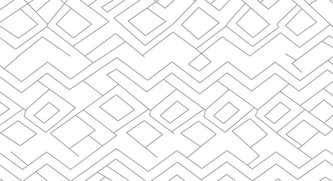 Geometric Interlocking Line Pattern