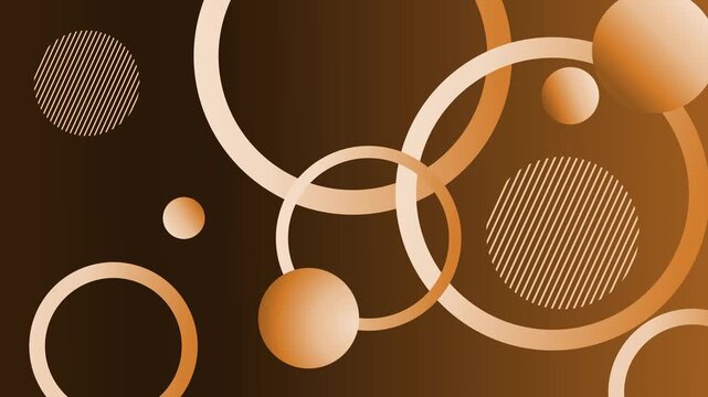 Abstract geometric rings on gradient background animation