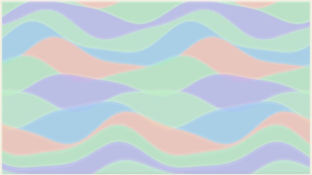 Soft pastel wavy pattern creates calming decorative background featuring flowing organic shapes, ideal digital design applications.