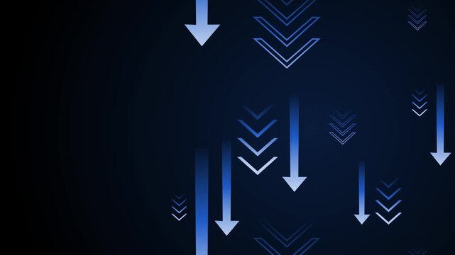Abstract background with multiple downward arrows modern minimal design animation