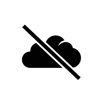 No clouds icon black symbol