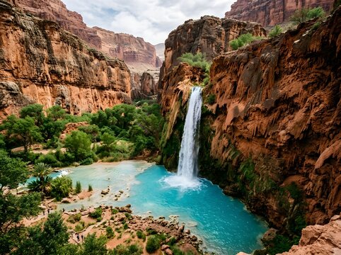 Havasupai falls in grand canyon arizona