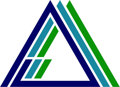 AAA Letter Logo Design Abstract Triangle Shape