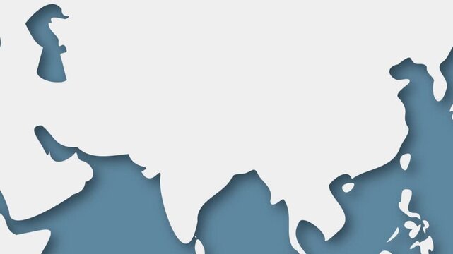Nepal Emerging from World Map Animation Himalayan Region Geography Reveal Concept
