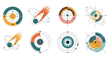 Abstract Geometric Space Icon Set © Hedasa