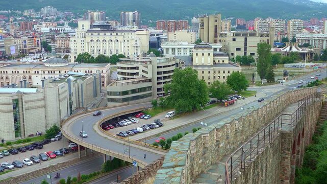 panorama of Skopje, North Macedonia