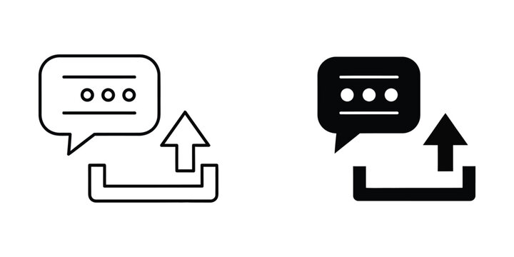 Chatbot Conversation Feedback Icons with Upvote and Downvote Vector Illustration