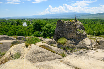 Uplistsikhe cave complex, ancient rock-hewn town and one of the oldest settlements near the town of Gori in eastern Georgia © Mirko