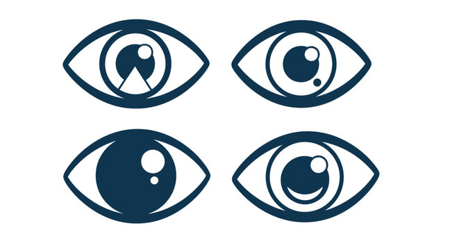 Collection of blue eyes with different iris patterns