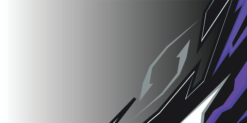 Abstract Black Purple and Silver Geometric Background with Futuristic Sharp Line Technology Design © jarot_design