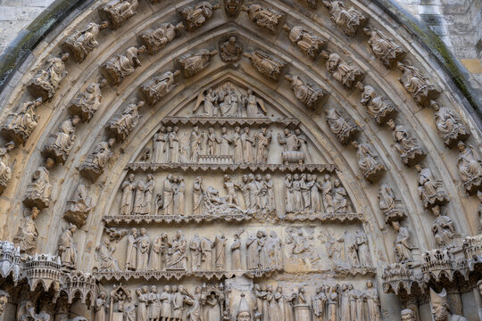 The Cathedral of Our Lady of Reims is a Catholic cathedral in the French city of Reims, in the Marne department, in the northeast of the country. The church is dedicated to Our Lady, the Virgin Mary.