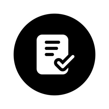 task completed circular glyph icon