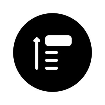 task priority circular glyph icon