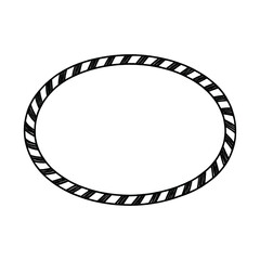 Fototapeta premium PNG Striped oval frame illustration