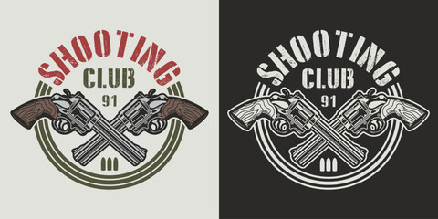 Fototapeta premium Shooting club logo design