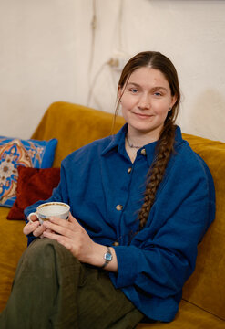 portrait of a female artist in her studio