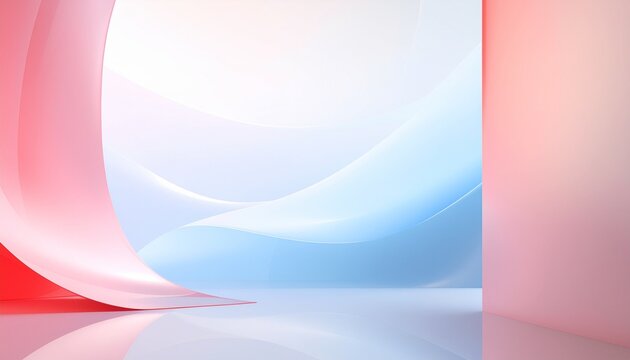 Minimal red white blue abstract background with clean copy space