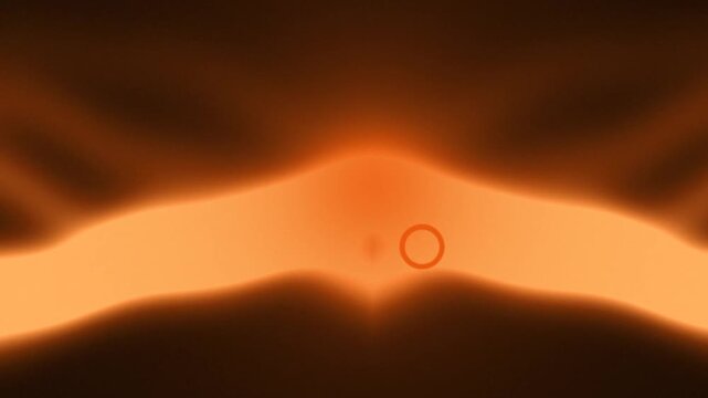 Annular solar eclipse ring of fire over mountain silhouette