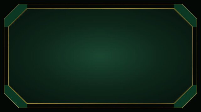 Luxury Emerald Green and Gold Geometric Animated Landscape Background