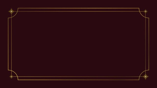 Luxury Burgundy and Gold Geometric Animated Background Loop