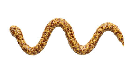 Obraz premium Whole Grain Mustard Swirl Isolated on White Background.
