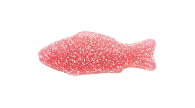 Pink candy fish sweet treat.