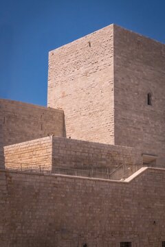 The massive fortress on the coast of the Adriatic Sea, Svevo Castle or  Trani Castle; Province of Barletta&ndash;Andria&ndash;Trani, Puglia, Italy