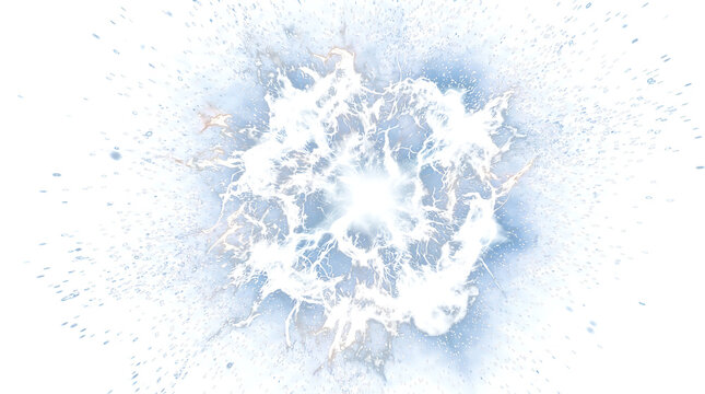 Energy Pulse Explosion in transparent Background