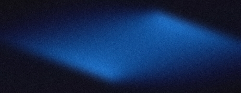 Deep blue grainy abstract background with glowing central light path for futuristic technology concepts and mysterious cinematic atmosphere for digital projects.