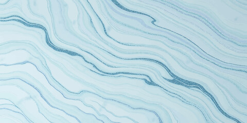 Abstract blue winter ocean water surface background with snow ice frost texture sea wave sky cold bright nature pattern © ali