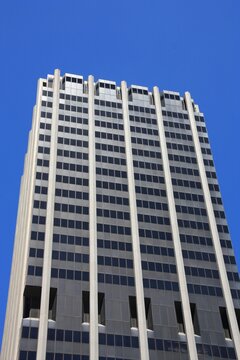 PERTH, AUSTRALIA - FEBRUARY 6, 2008: 140 St Georges Terrace (aka AMP Tower) building in Perth, Australia. Its tenants are Veterans' Access Network, Randstad and Dampier Bunbury Pipeline.