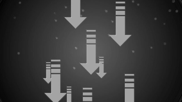 Downward arrows radial background animation