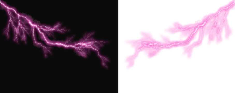 Abstract pink lightning bolts striking from corners ideal for gaming banners and esports stream background design
