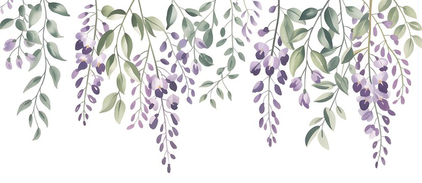 Wisteria Floral Border