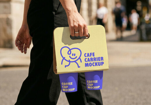 Coffee Carrier Packaging Mockup