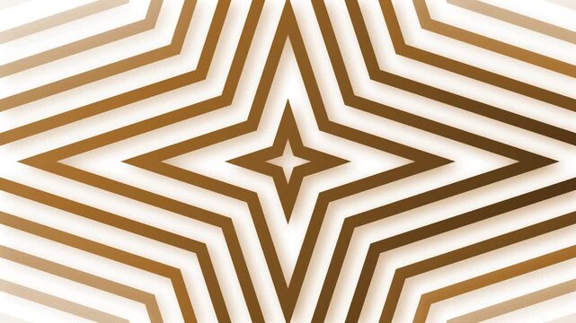 Abstract star-shaped concentric geometric pattern with radial lines creating optical animation