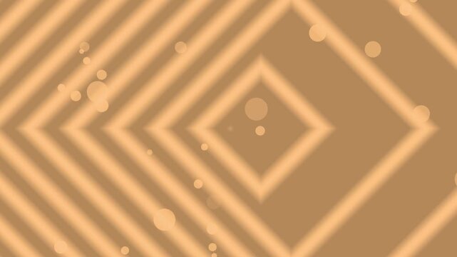 Soft concentric diamond pattern with blurred edges and scattered bokeh circles animation