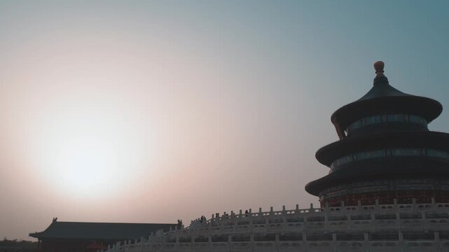 Temple of Heaven at Sunset in Beijing, China in Temple of Heaven, Beijing, China