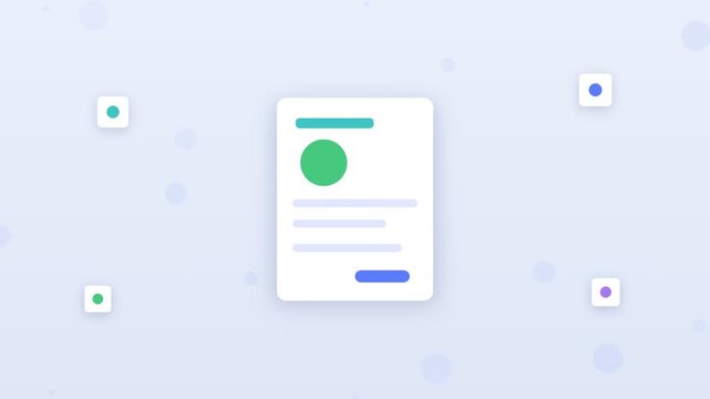 Flat design AI generating social media post cards and image blocks