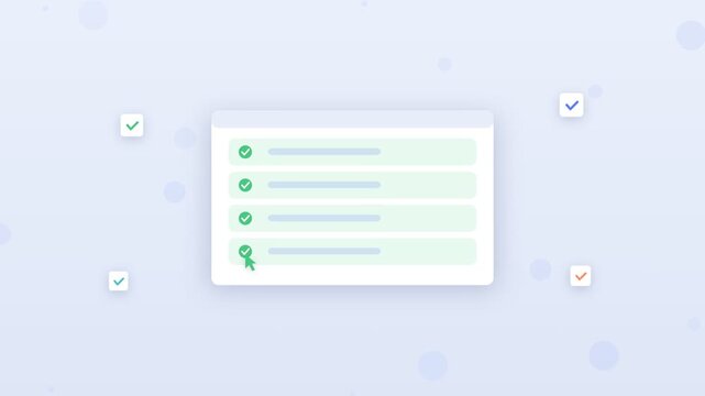 Flat design autonomous AI agent controlling multiple app windows