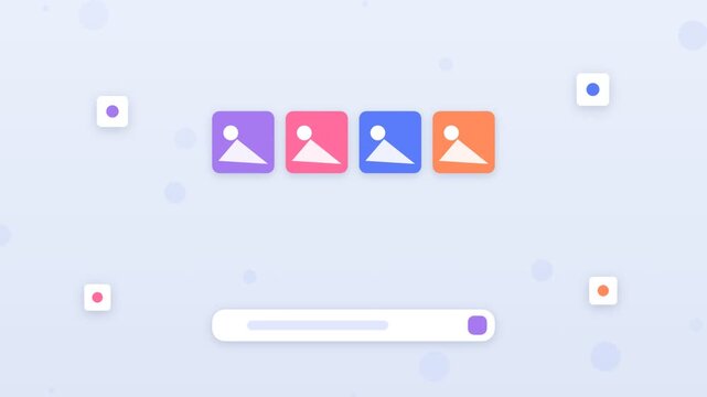 Flat design generative AI creating a clean illustration thumbnail